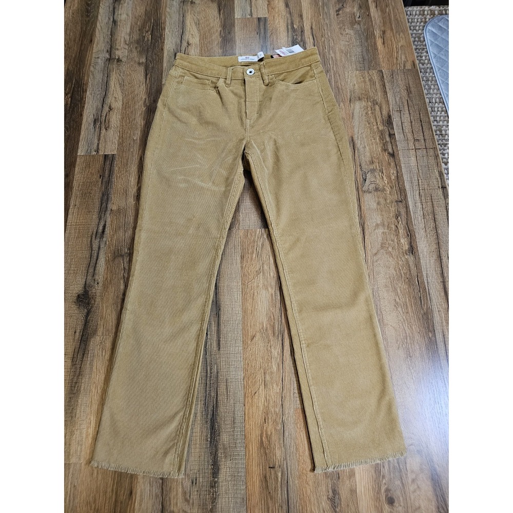 Vineyard Vines Straight Crop High Rise Corduroy Pants Women's 27 NWT Raw Hem